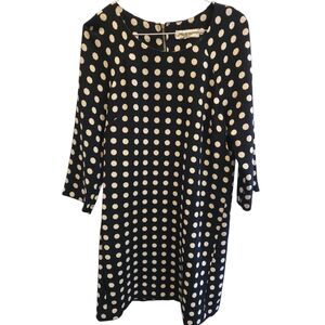 LILI ROSE BLACK WITH CREAM POLKA DOTS DRESS